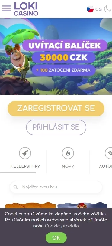 Loki Casino mobilní stránky