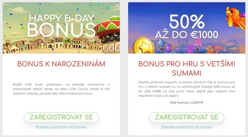 Další bonusy a propagační akce v Loki Casino