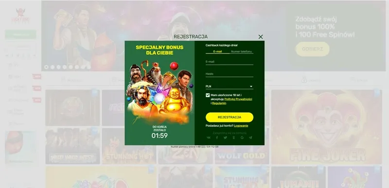 Lucky Bird Casino zaregistrovat stránku