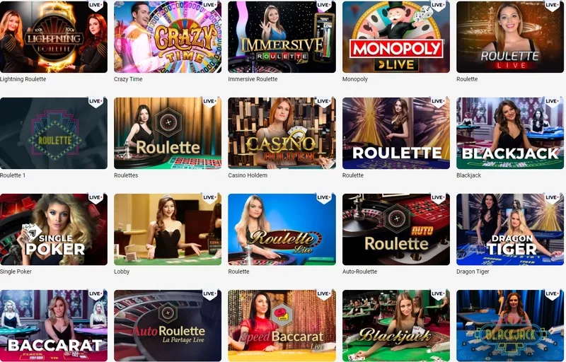 Hry s živým krupiérem - Poker, Blackjack, Ruleta v Slottica Casino