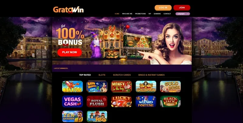 Hlavní stránka GratoWin kasino