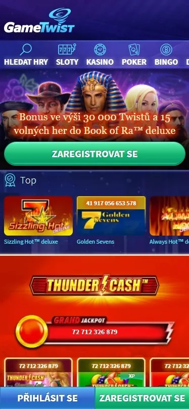 Mobilní verze kasina Herní Twist