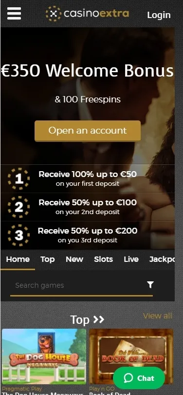 Extra kasino mobilní verze