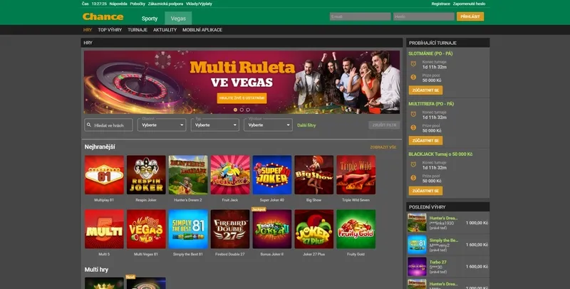 Chance Casino Domovská stránka