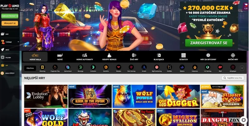 Domovská stránka kasina Playamo
