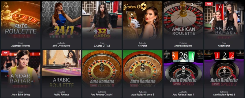 Hry se skutečnými prodejci Cobra Casino