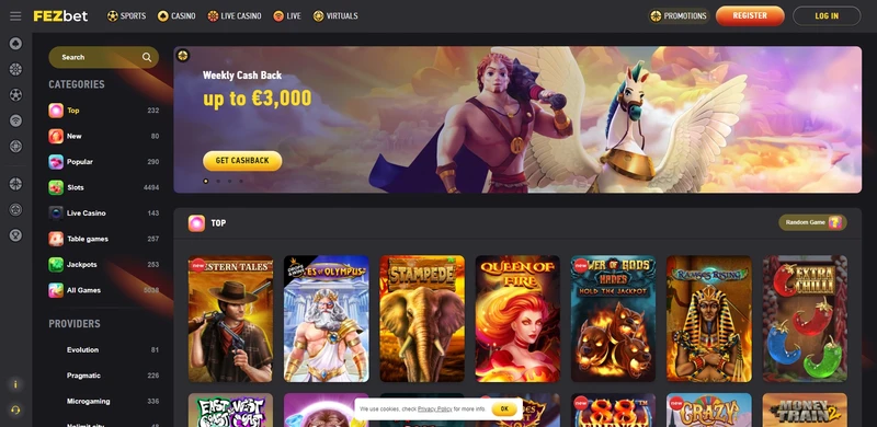 Přehled oficiálních stránek Fezbet