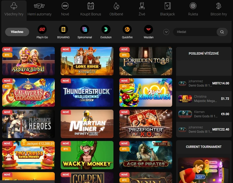 Hazardní hry v hale Casinochan