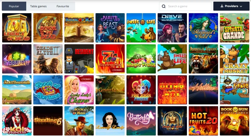 Hazardní hry v lobby kasina F1