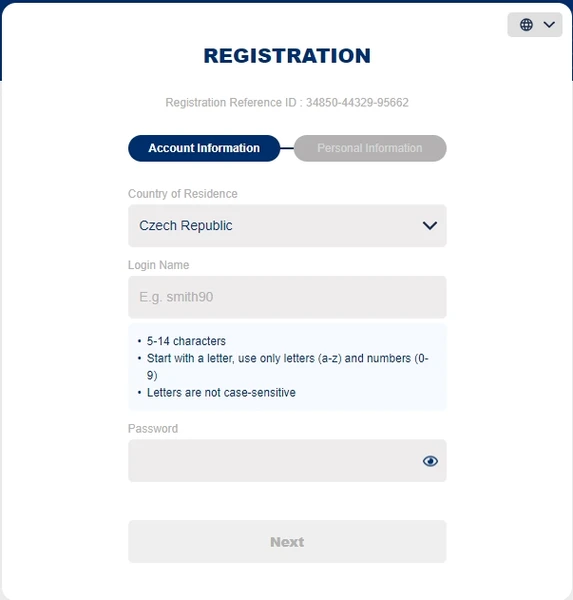 Registrace na webových stránkách kasina a ověření účtu