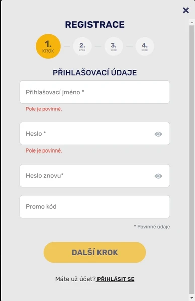 Registrace na webových stránkách kasina a ověření účtu v Forbes Casino
