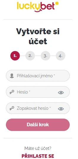 Registrace na webových stránkách kasina a ověření účtu v Luckybet casino