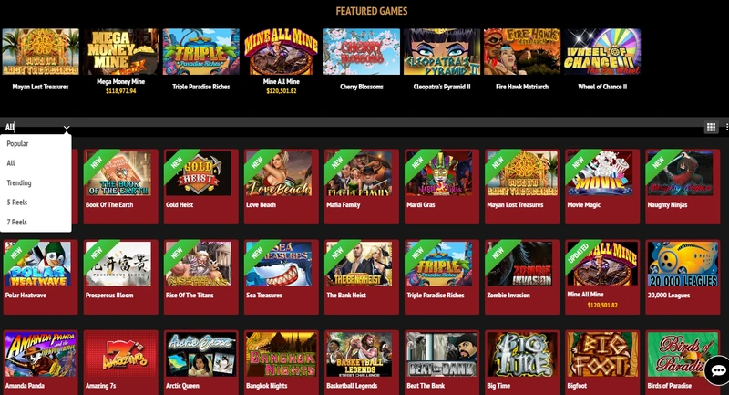 Hazardní hry ve vstupní hale Red Stag Casino