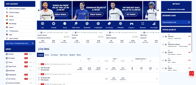 Sportovní sázení v Sportaza Casino