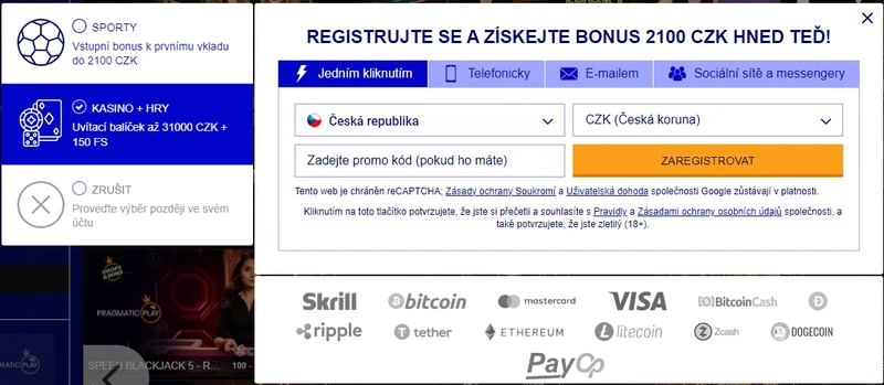 Registrace, ověření účtu a přihlášení v Paripesa
