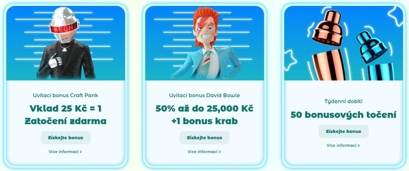 Neon54 Casino bonusy