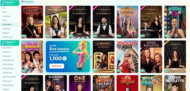 Živé Hry v Neon 54 casino