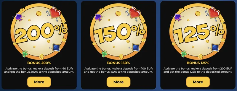 Uvítací bonusy Richy Fish