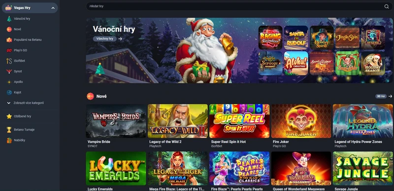 Hazardní hry v Betano Casino