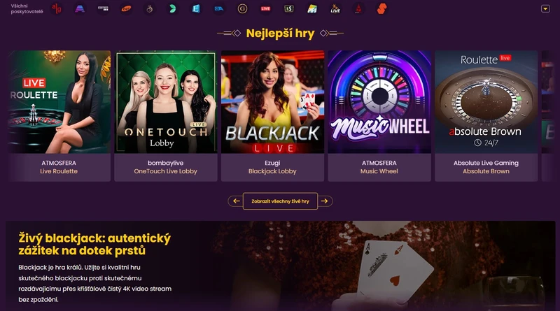 Živé Casino v Bizzo Casino