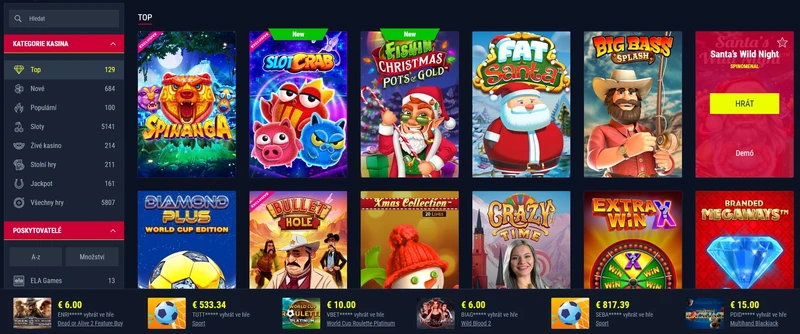 Hazardní hry v Rabona Casino