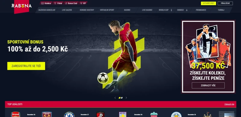Přehled oficiálních stránek Rabona Casino