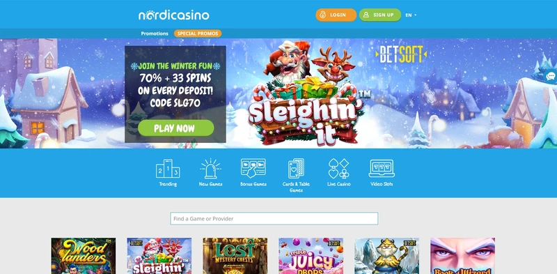 Oficiální webové stránky Nordicasino