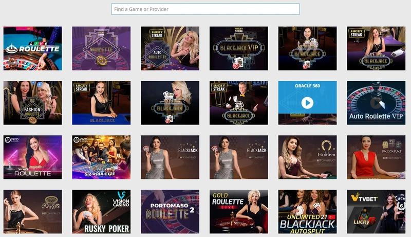 Živé casino v Nordicasino