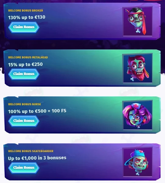 Casombie Casino Bonusy - Uvítací bonus až 25 000 Kč