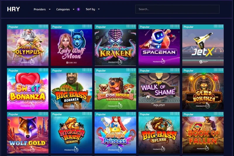 Hazardní hry v JustBit Casino