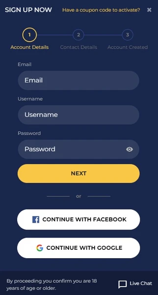 Zaregistrujte se a přihlaste se do Slotamba Casino