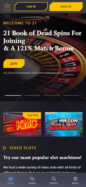 Mobilní verze v 21casino