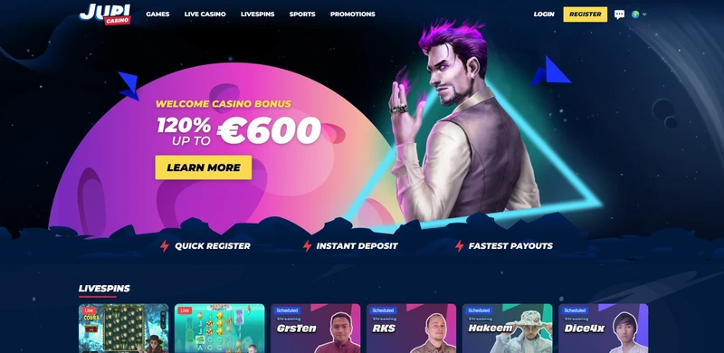 Oficiální webové stránky Jupi casino