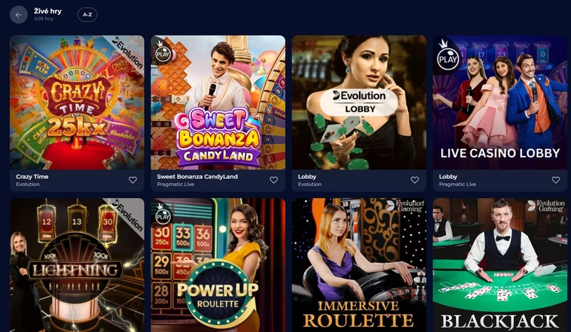 Živé casino v Nine casino