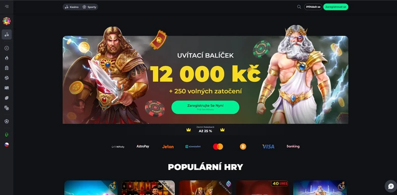 Oficiální webové stránky Betonred casino