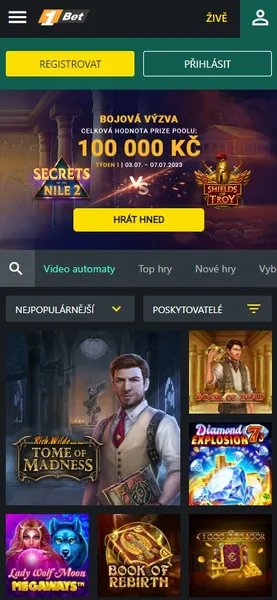 1BET - Mobilní verze