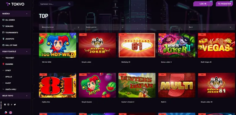 Hazardní hry - Tokyo online