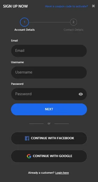 Slotimo - Registration