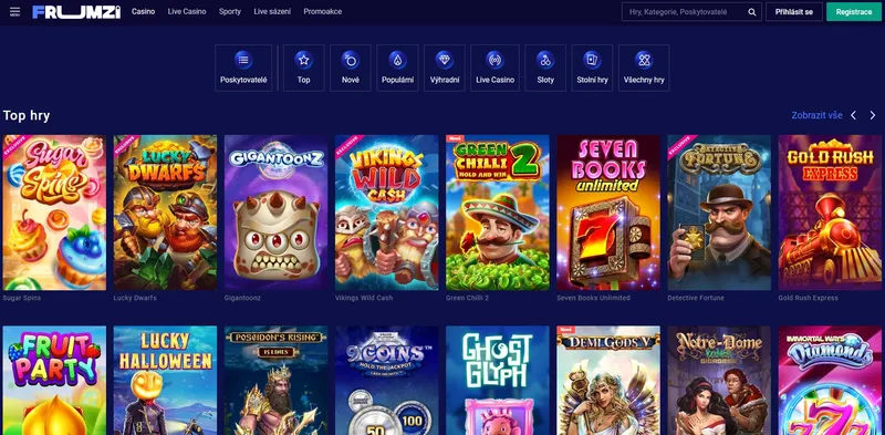 Kasinové hry - casino Frumzi