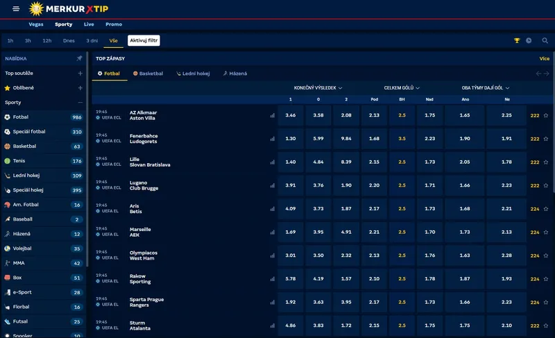 Sportovní Sázení - MerkurXtip