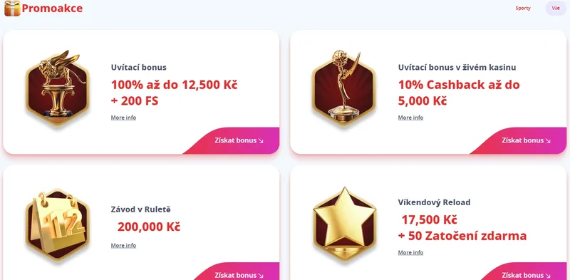 Casino Infinity - bonuses