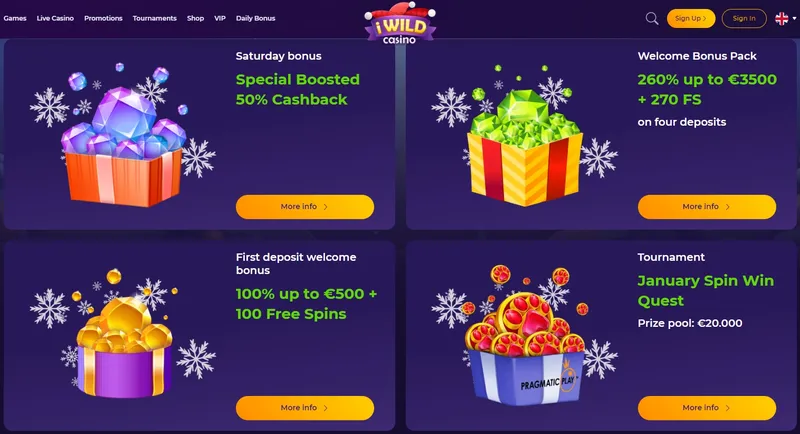 iWildCasino - Bonuses