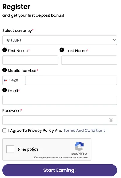 Magic Win Casino - Registrace