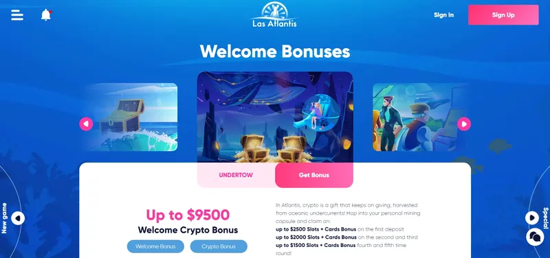 Welcome Bonuses Las Atlantis Casino