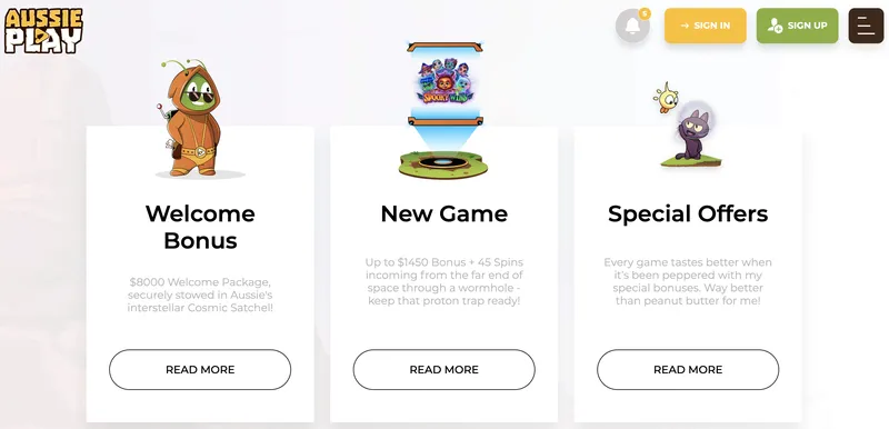 Aussie Play Casino - Bonuses