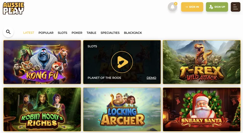 Aussie Play Casino - Games