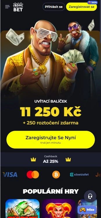 Mobilní verze BDM Bet Casino