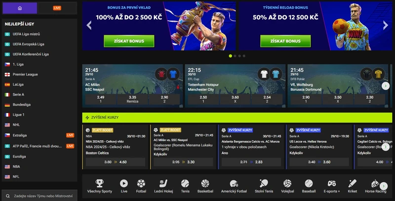 Sportovní sázení v rtbet casino