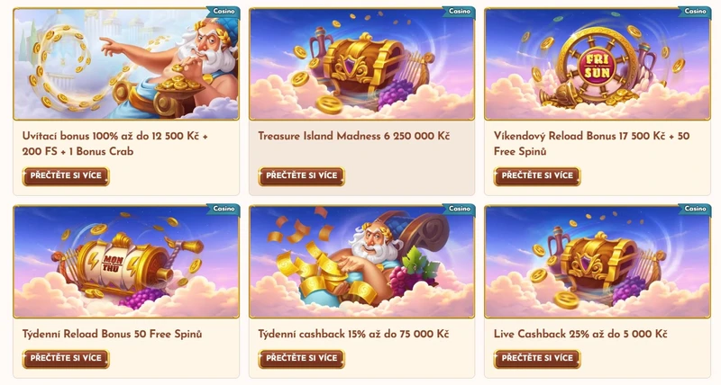 Bonusy pro Bethall Casino - 100% do 12 500 Kč a 200 FS