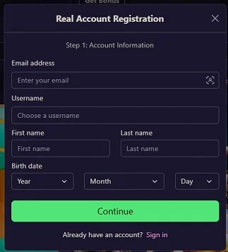 registracni-formular-ricardos-casino